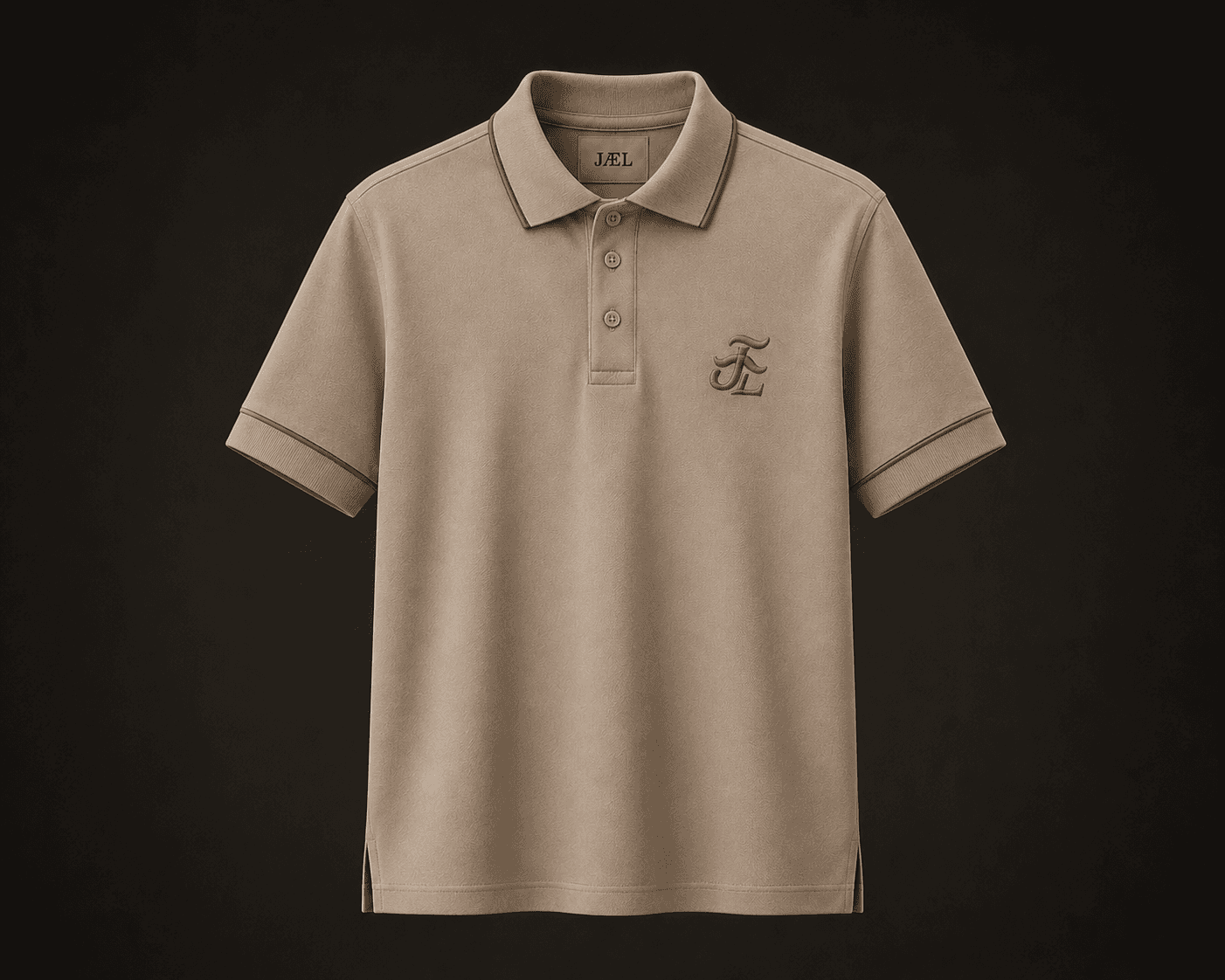 JÆL Signature Polo in Beige / Taupe
